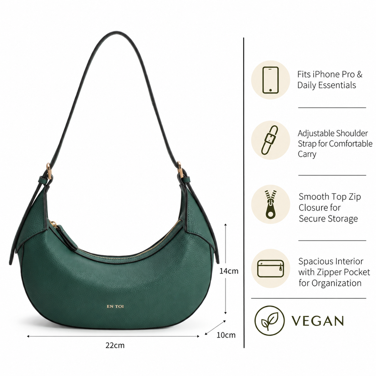 Molly Hobo Bag Green
