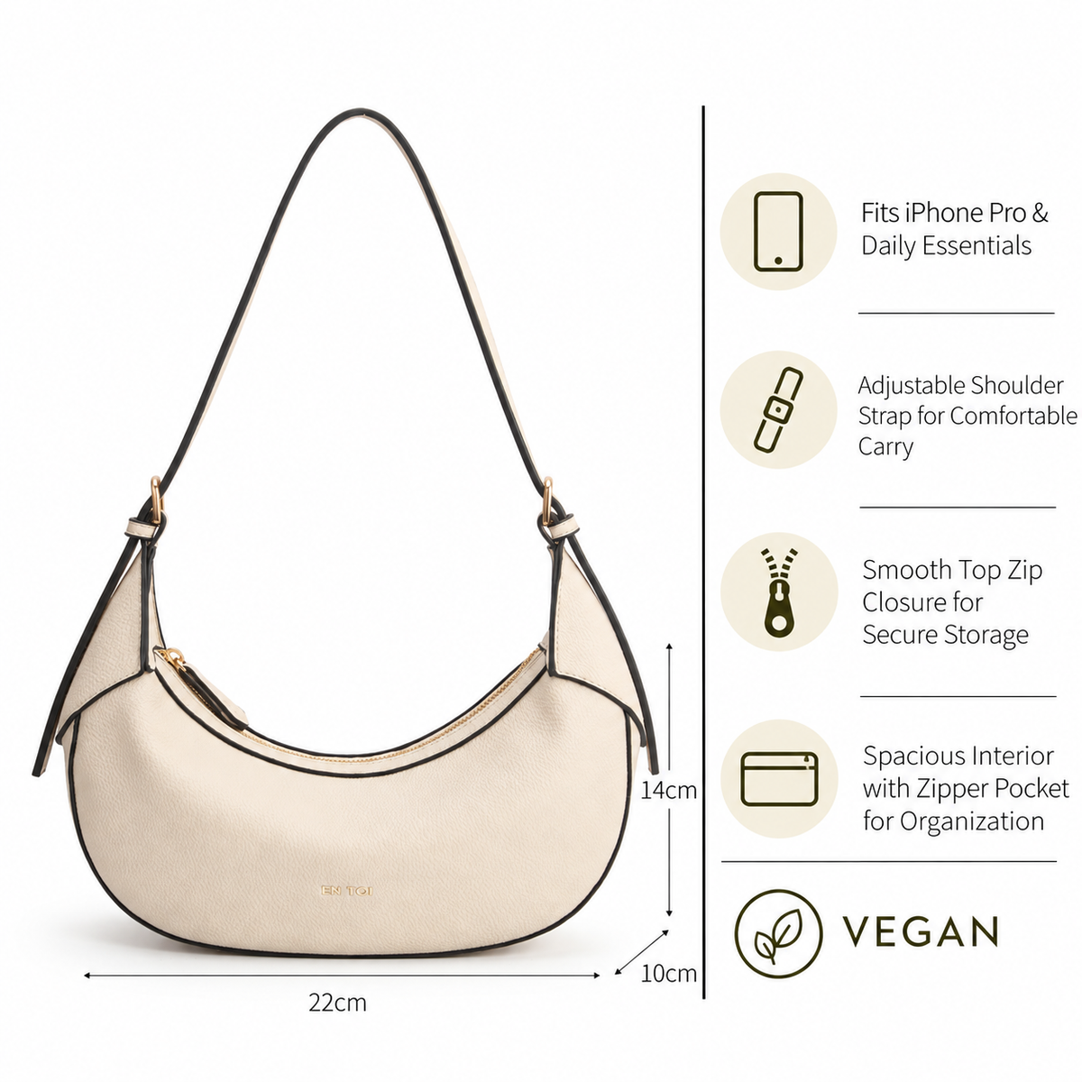 Molly Hobo Bag White