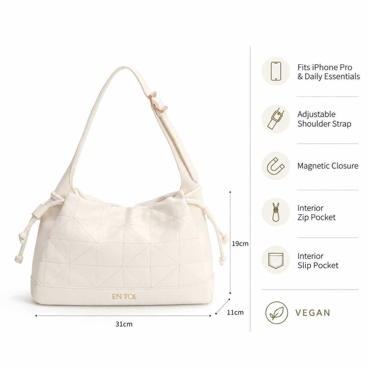 Spring Shoulder Bag White