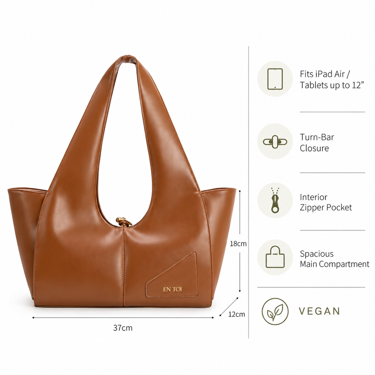 Victoria Tote Bag Brown
