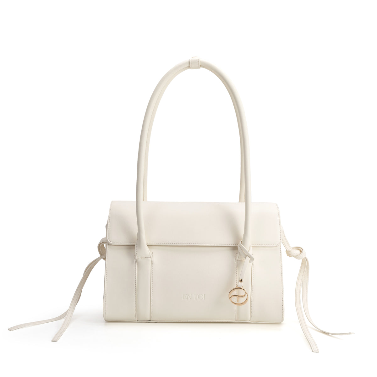 Athens off white vegan leather satchel bag by EN TOI