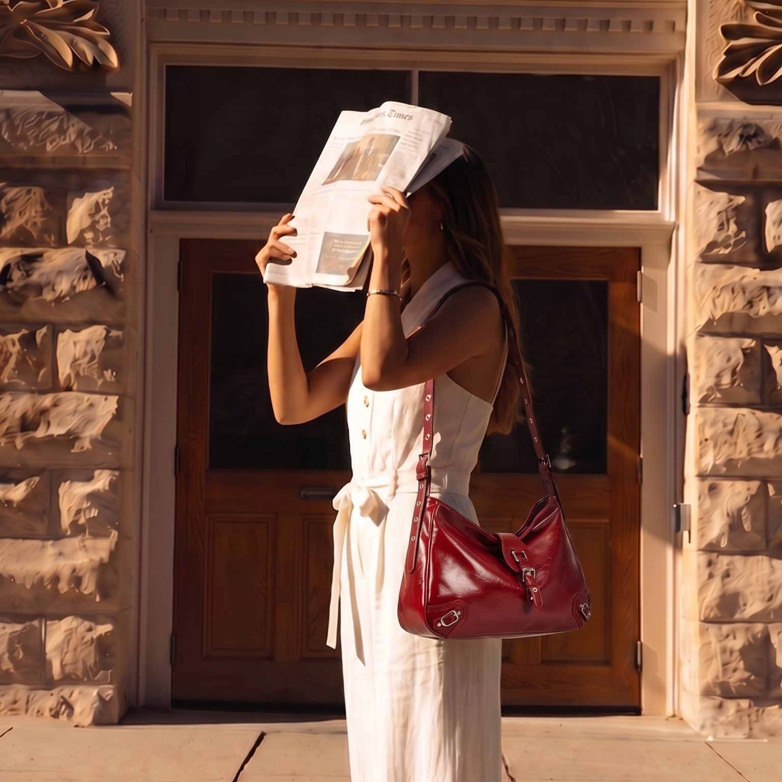 Rachel Red Hobo Bag
