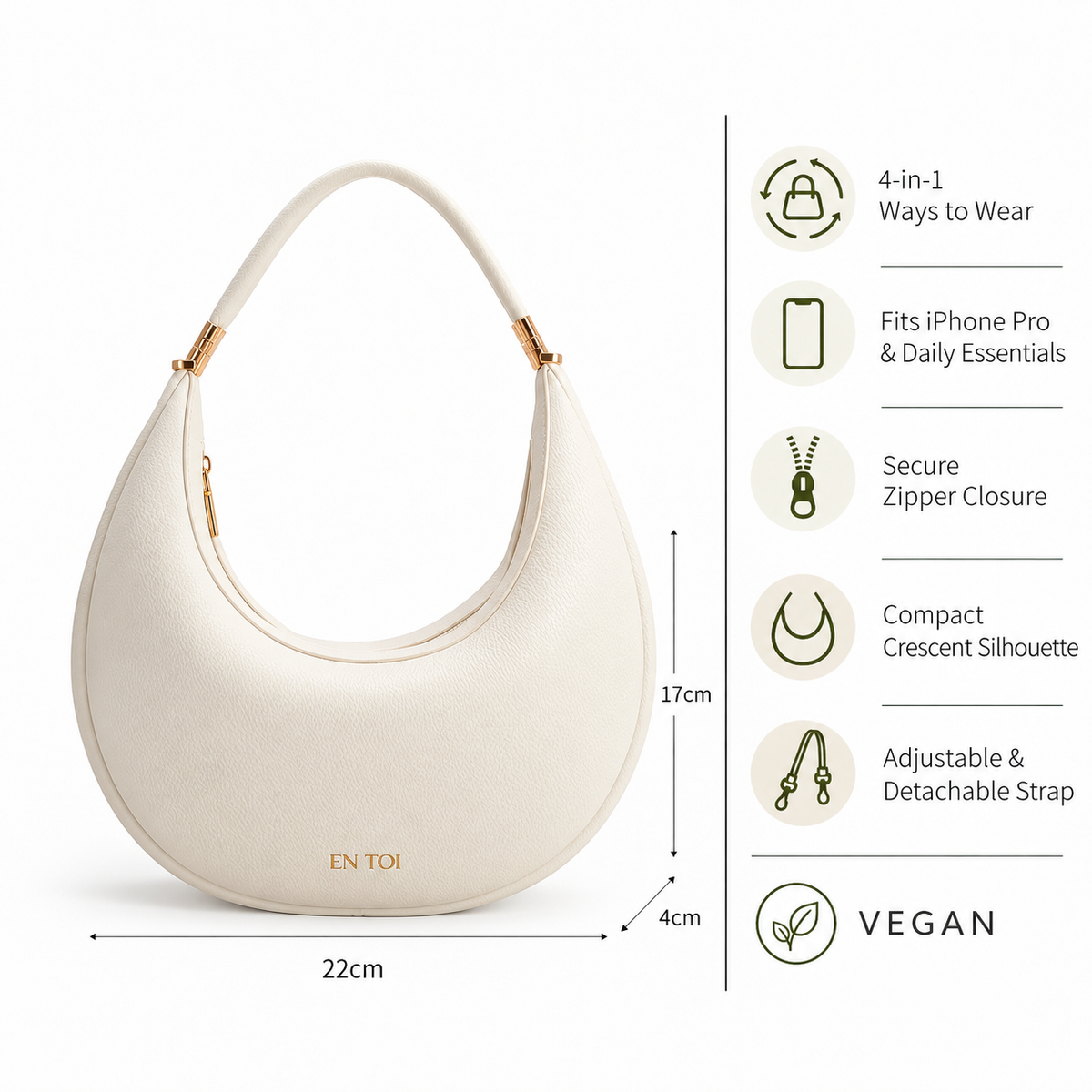 Hazel Crescent Bag