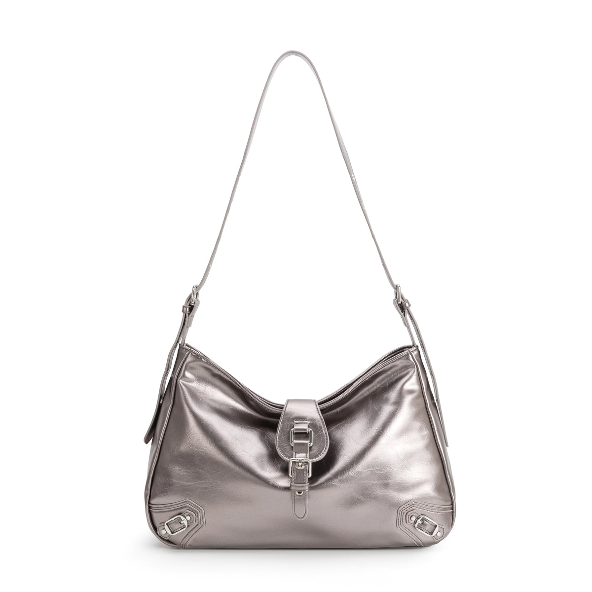 Rachel Hobo Bag Silver Metallic