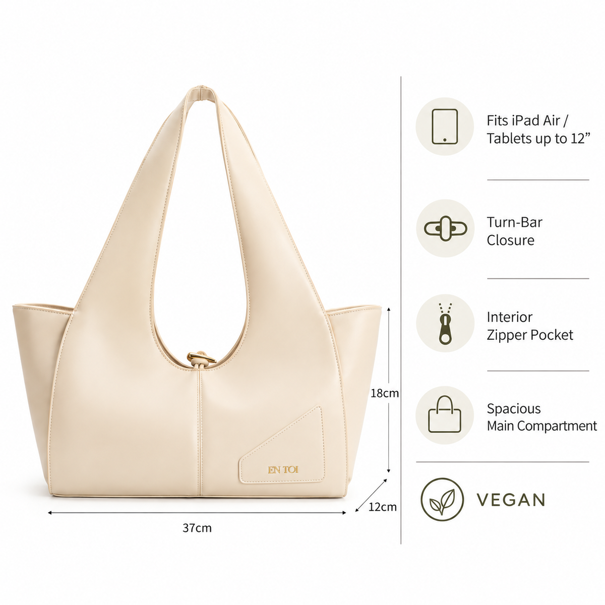 Victoria Tote Bag White